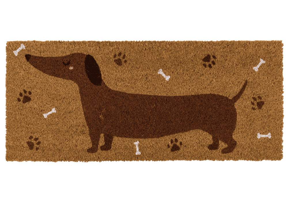 Floor mat, dachshund, 70 x 30 cm,