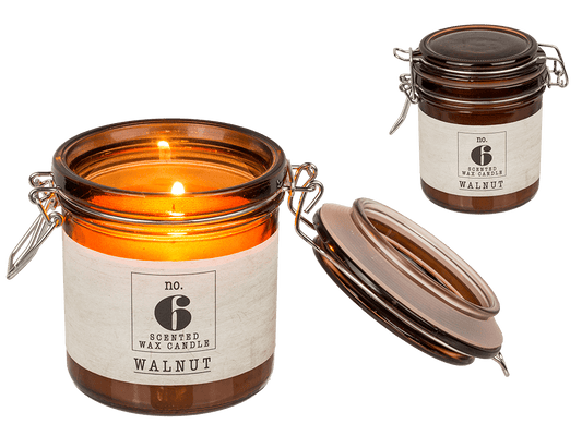 Scented candle (Walnut) in mason jar