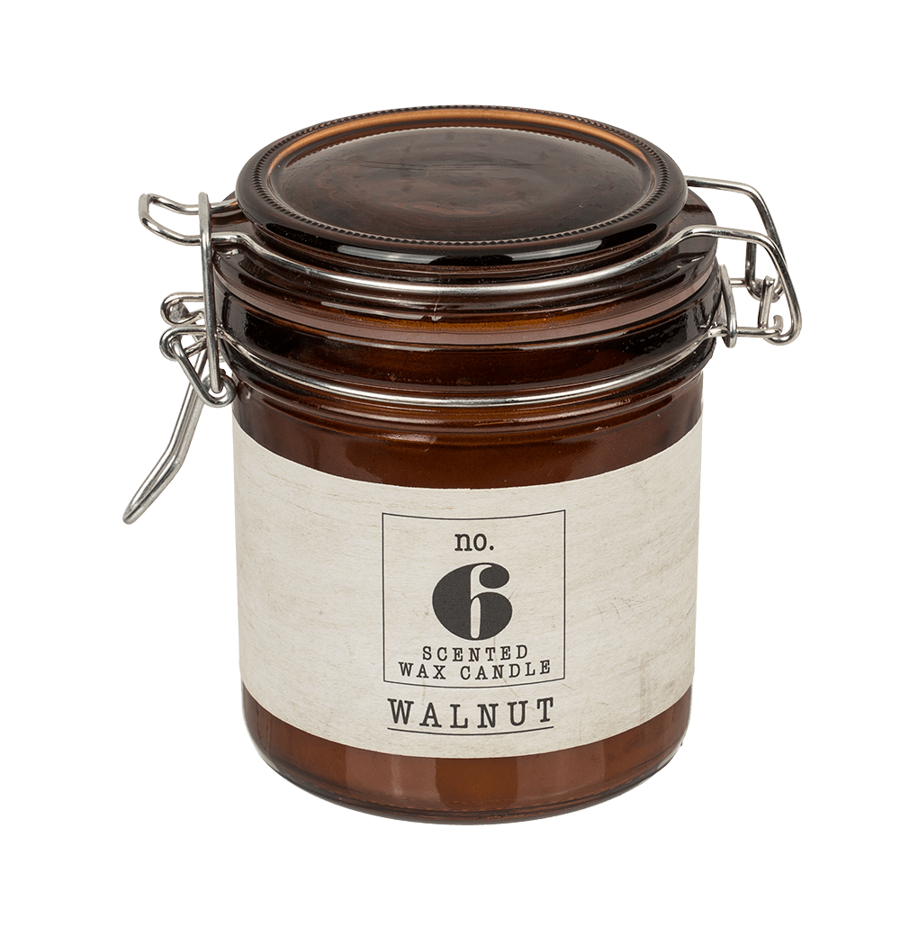 Scented candle (Walnut) in mason jar