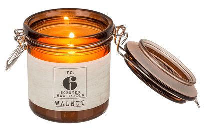 Scented candle (Walnut) in mason jar