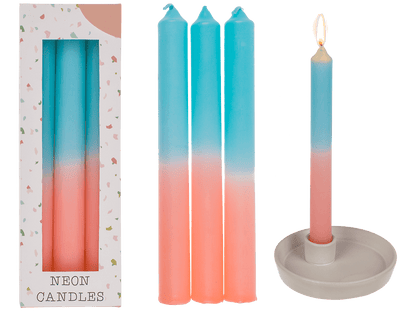 Stick candle with color gradient,