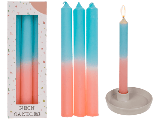 Stick candle with color gradient,