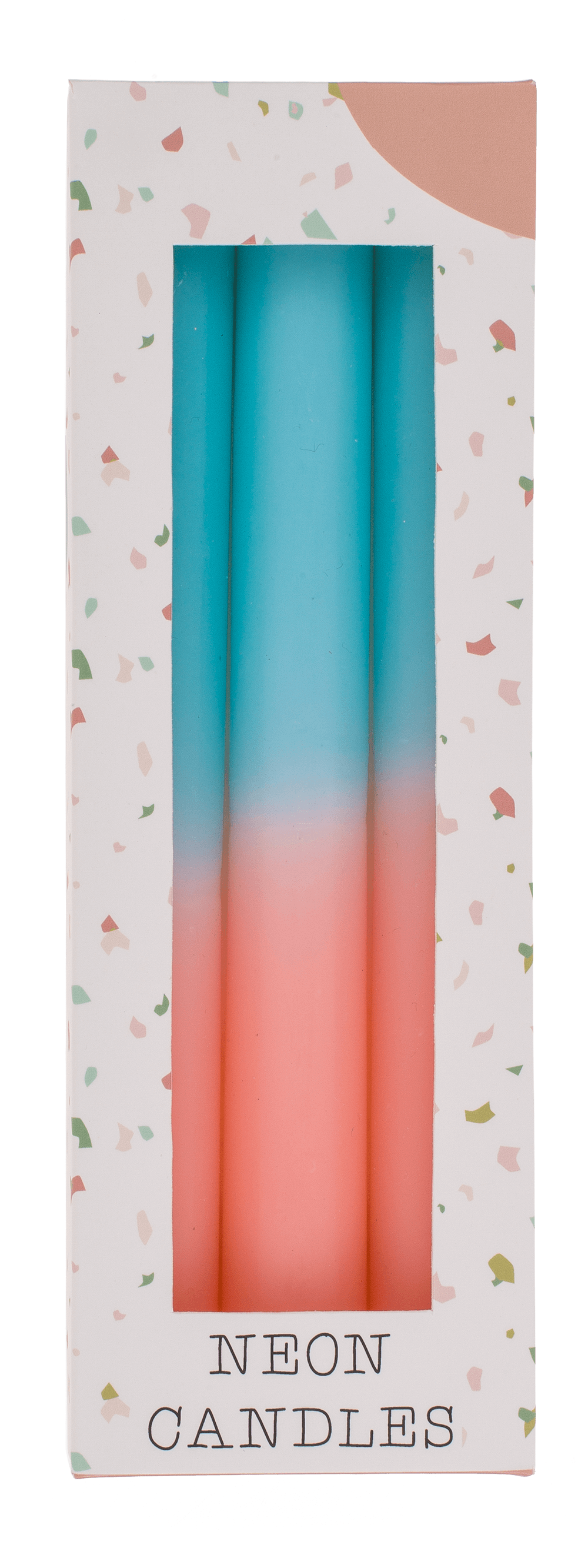 Stick candle with color gradient,