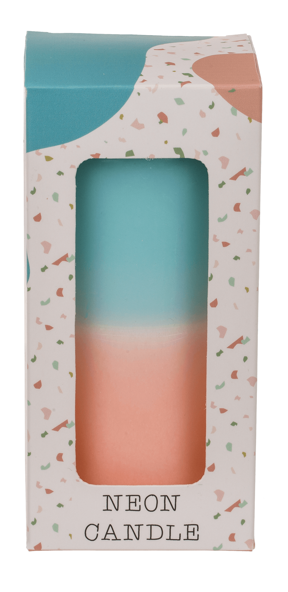 Pillar candle with color gradient,