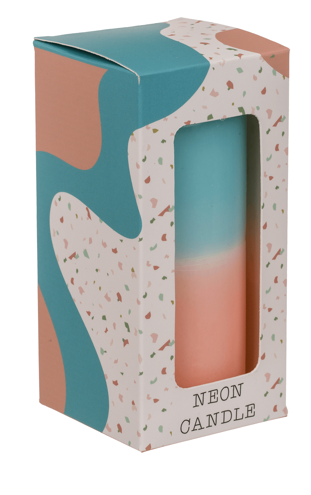 Pillar candle with color gradient,