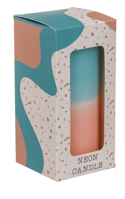 Pillar candle with color gradient,