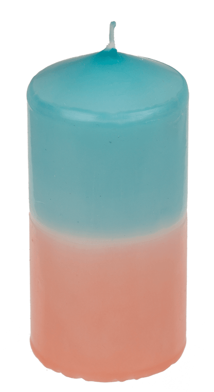 Pillar candle with color gradient,