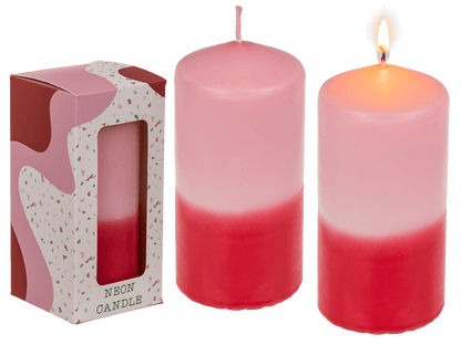 Pillar candle with color gradient