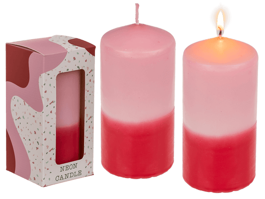 Pillar candle with color gradient