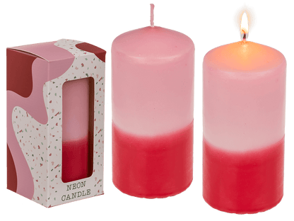 Pillar candle with color gradient