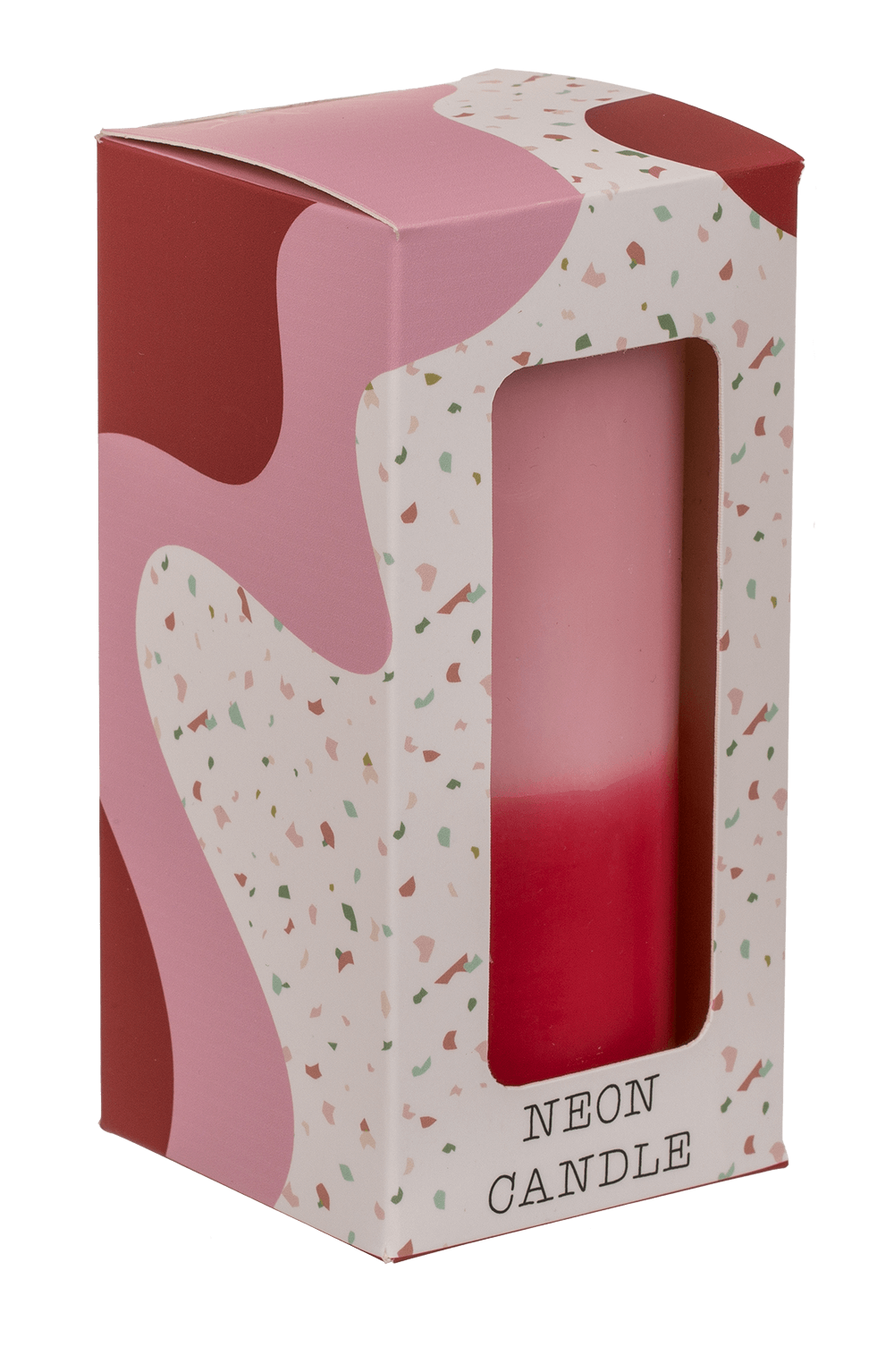 Pillar candle with color gradient