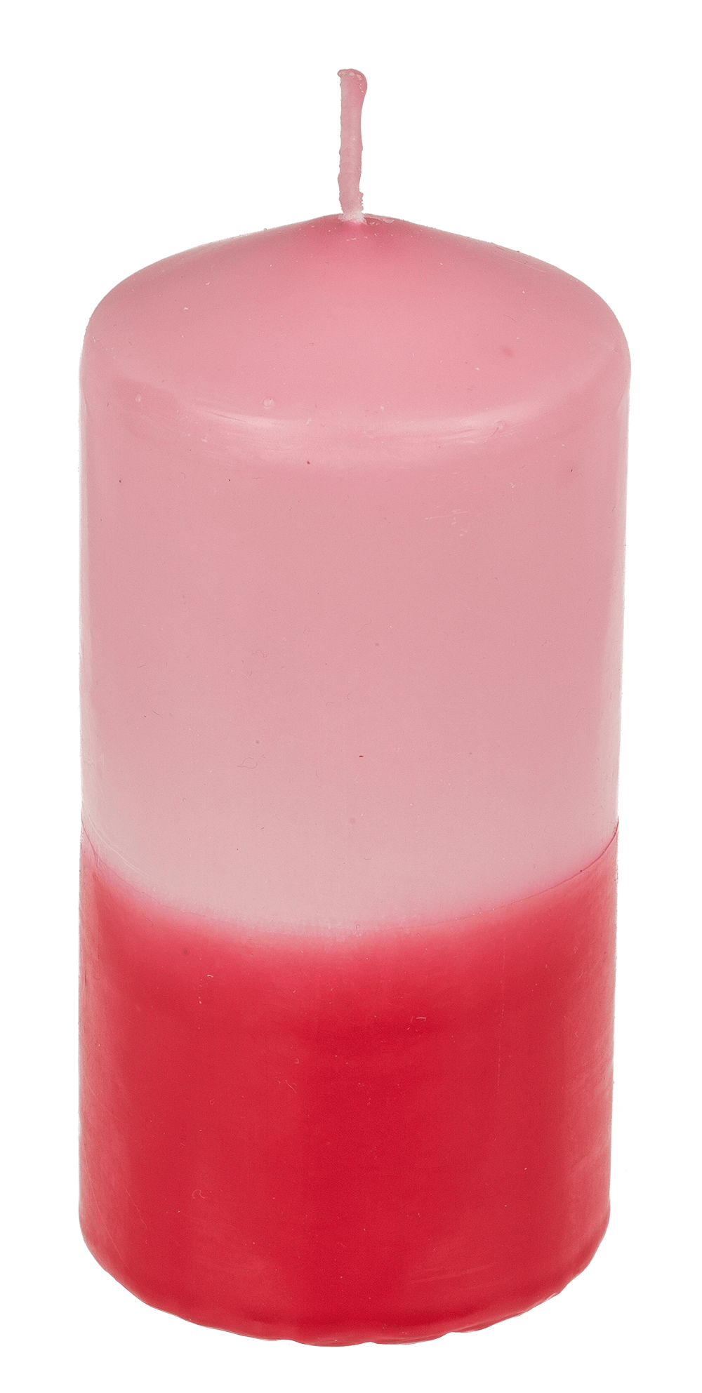 Pillar candle with color gradient