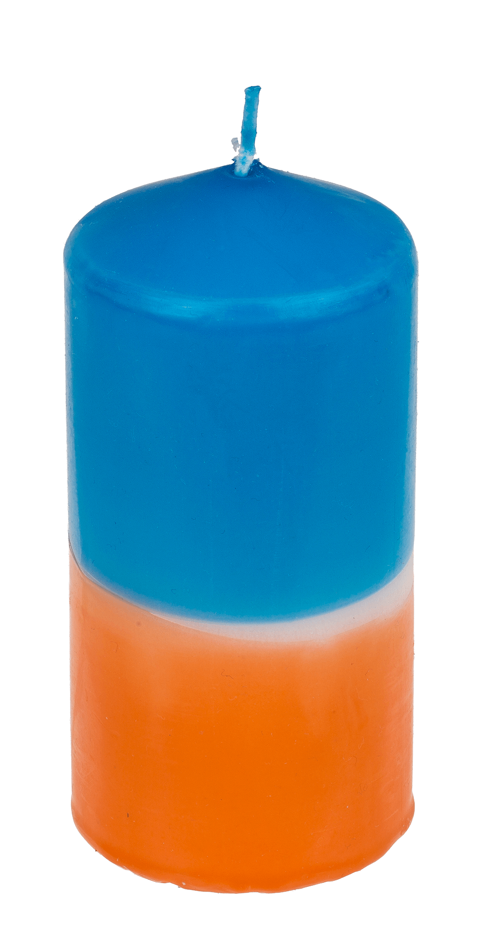 Pillar candle with color gradient