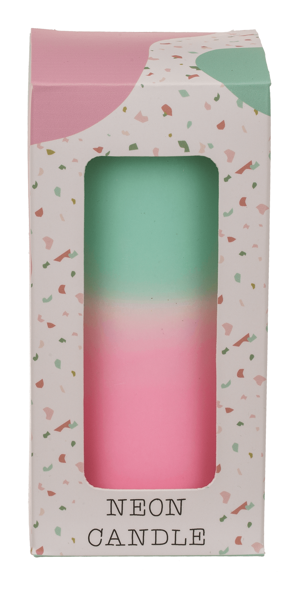 Pillar candle with color gradient