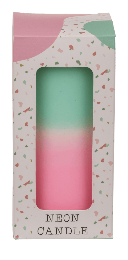 Pillar candle with color gradient