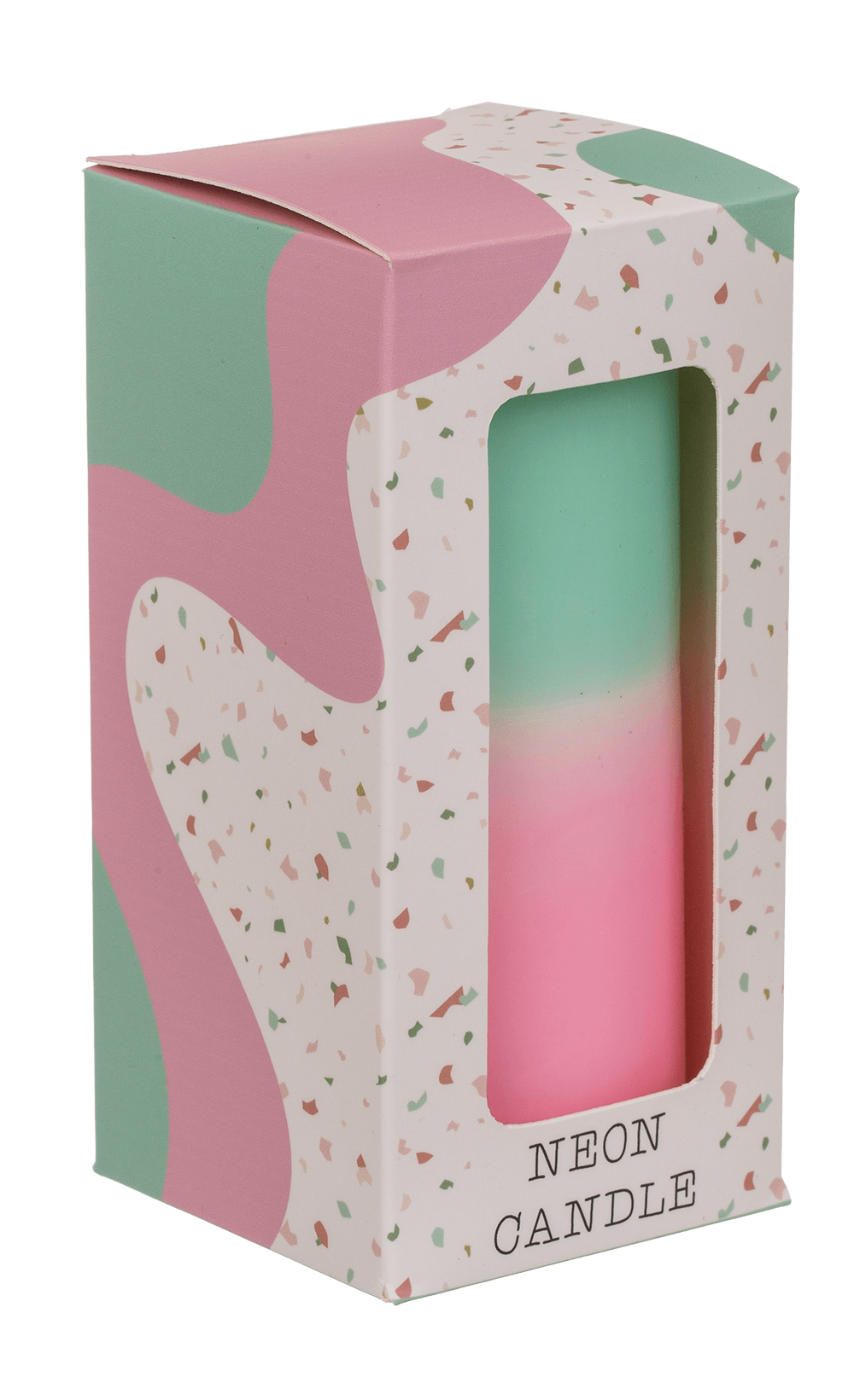 Pillar candle with color gradient