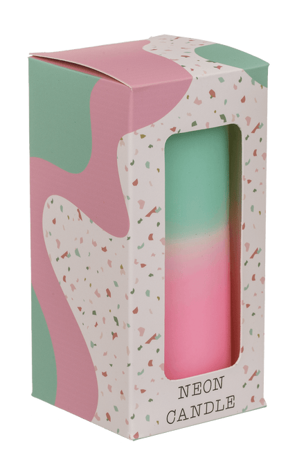 Pillar candle with color gradient