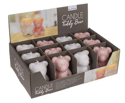 Candle, teddy bear, ca. 8 x 7 x 10,5 cm,