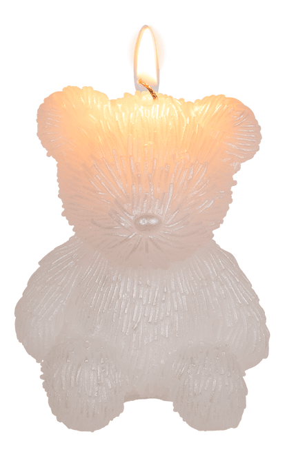 Candle, teddy bear, ca. 8 x 7 x 10,5 cm,