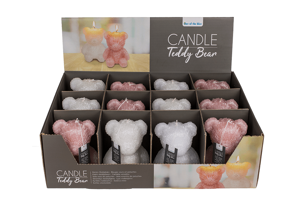 Candle, teffy bear, ca. 11 x 9,5 x 13,5 cm,