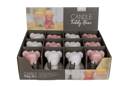 Candle, teffy bear, ca. 11 x 9,5 x 13,5 cm,