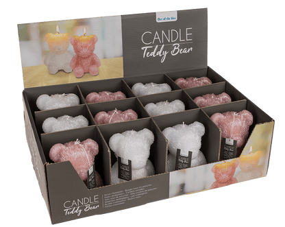 Candle, teffy bear, ca. 11 x 9,5 x 13,5 cm,