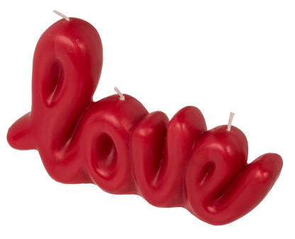 Red candle, Love, ca. 20 x 3,8 x 11,8 cm