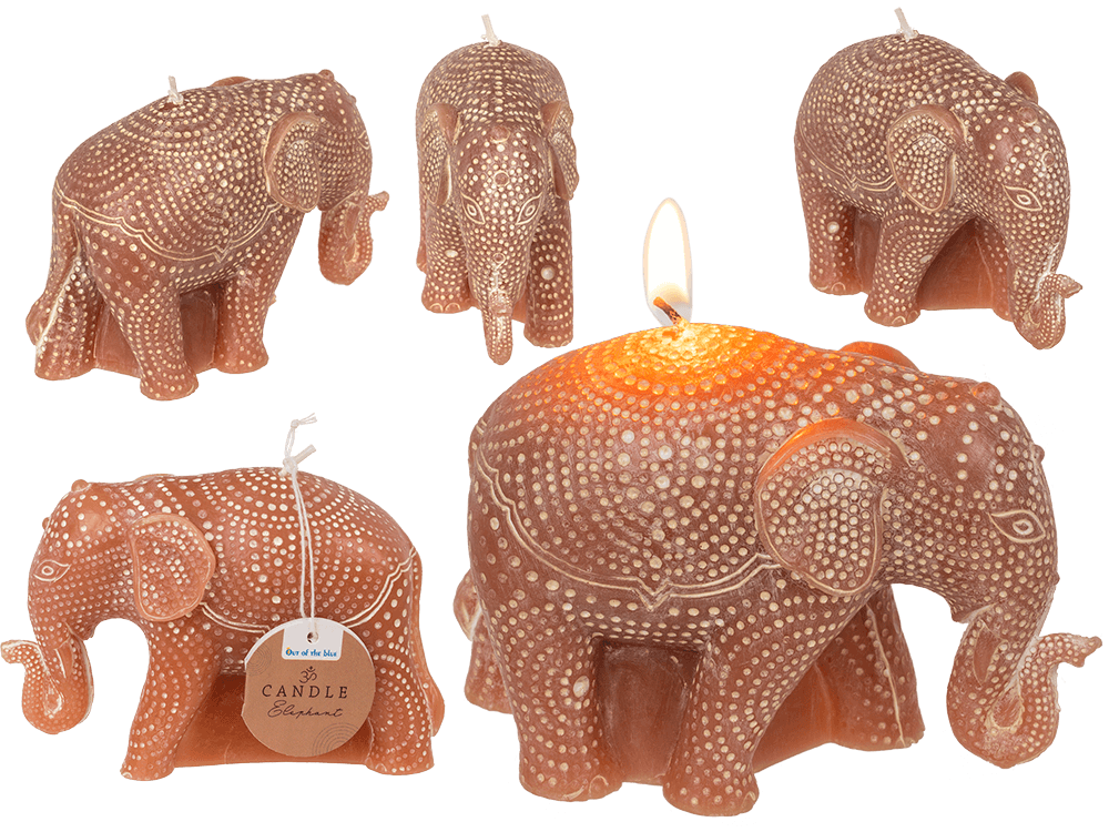 153310_000.png Candle, Elephant, ca. 11,5 x 4,5 x 8,5 cm - Afbeelding 1