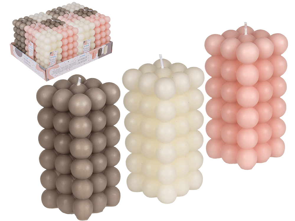 Kerze, Bubble, ca. 6 x 12 cm,