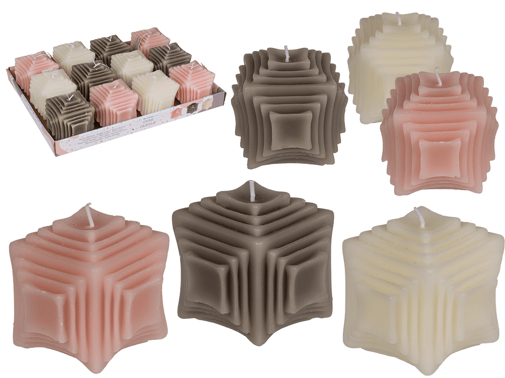 Candle, structure, ca. 8 x 7,5 cm,