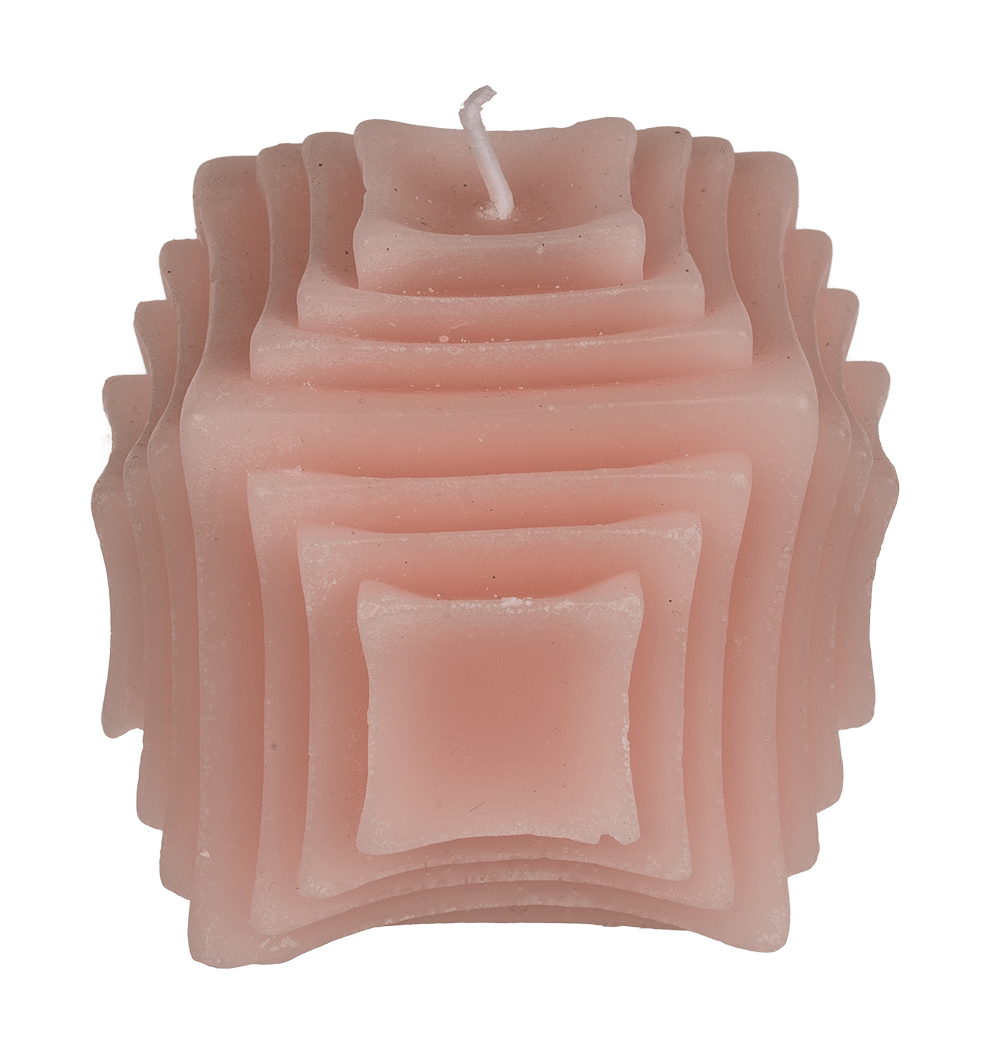 Candle, structure, ca. 8 x 7,5 cm,