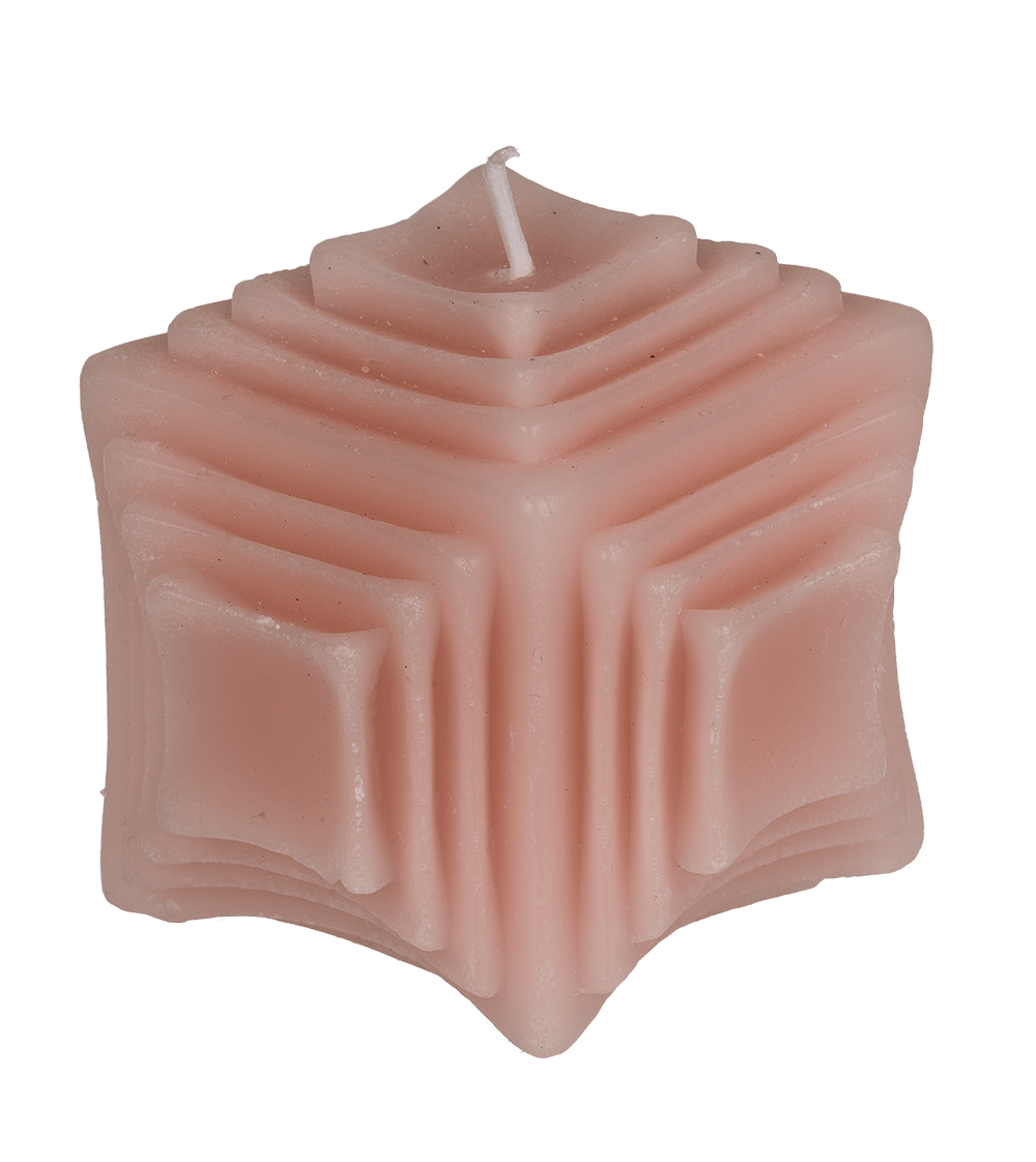 Candle, structure, ca. 8 x 7,5 cm,