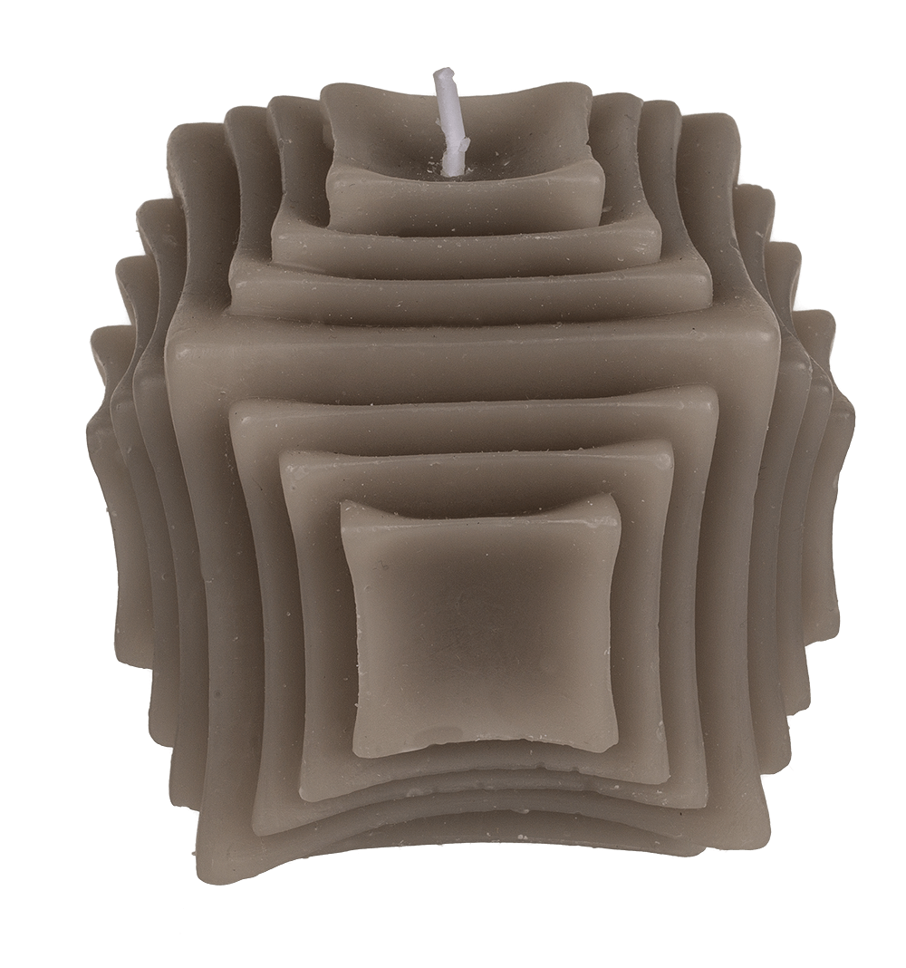 Candle, structure, ca. 8 x 7,5 cm,