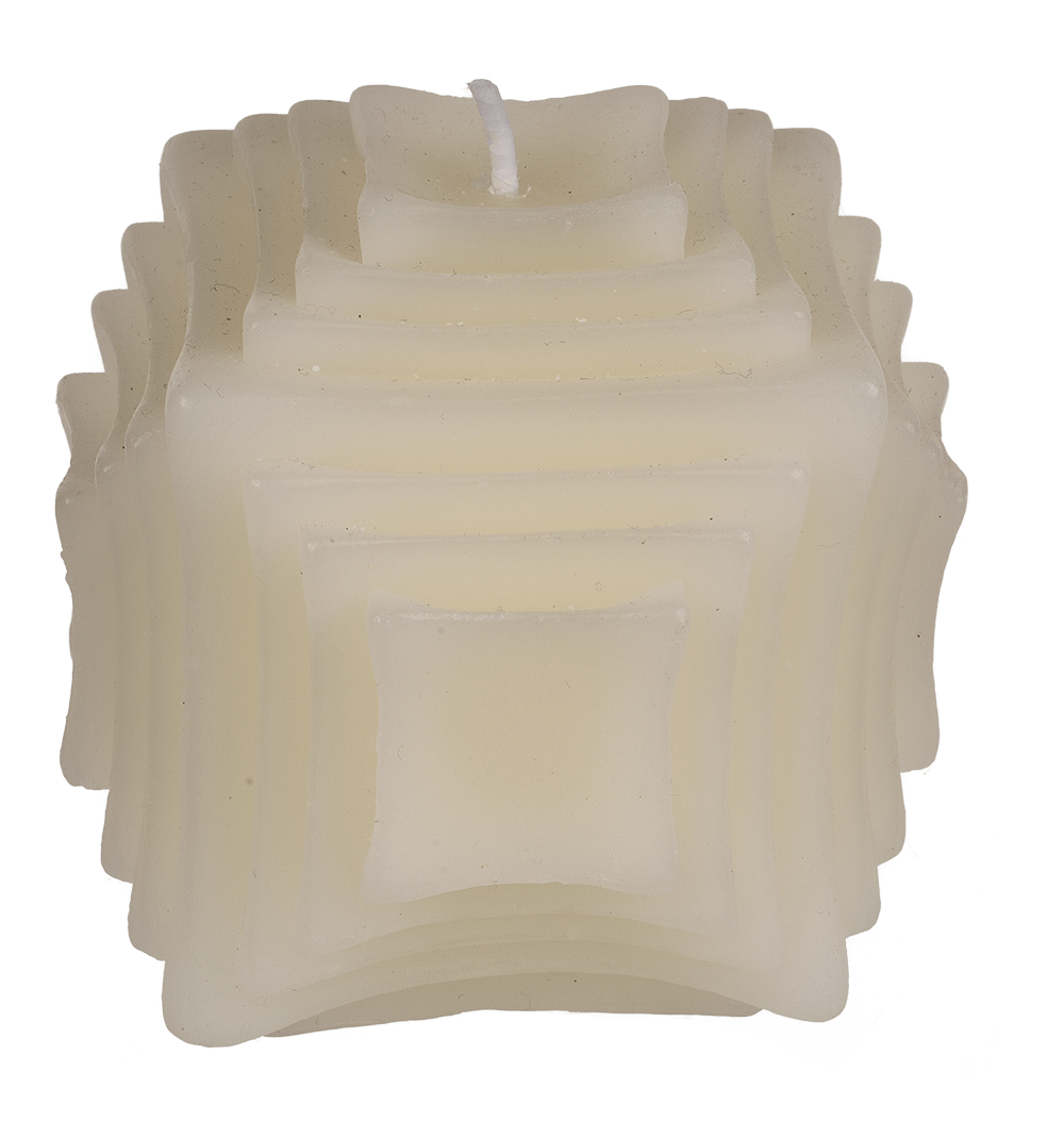 Candle, structure, ca. 8 x 7,5 cm,