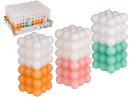 Candle, Colourful Bubble, ca. 6 x 12 cm,