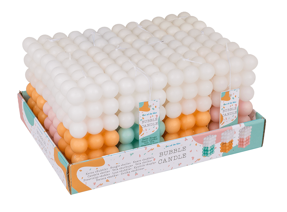 Candle, Colourful Bubble, ca. 6 x 12 cm,