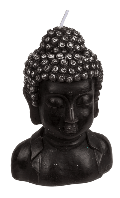 Candle, Buddha head, ca. 8 x 6,5 x 12,5 cm,