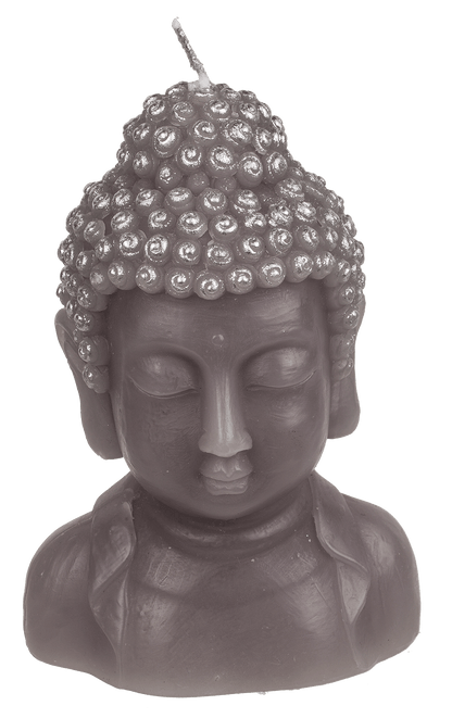 Candle, Buddha head, ca. 8 x 6,5 x 12,5 cm,