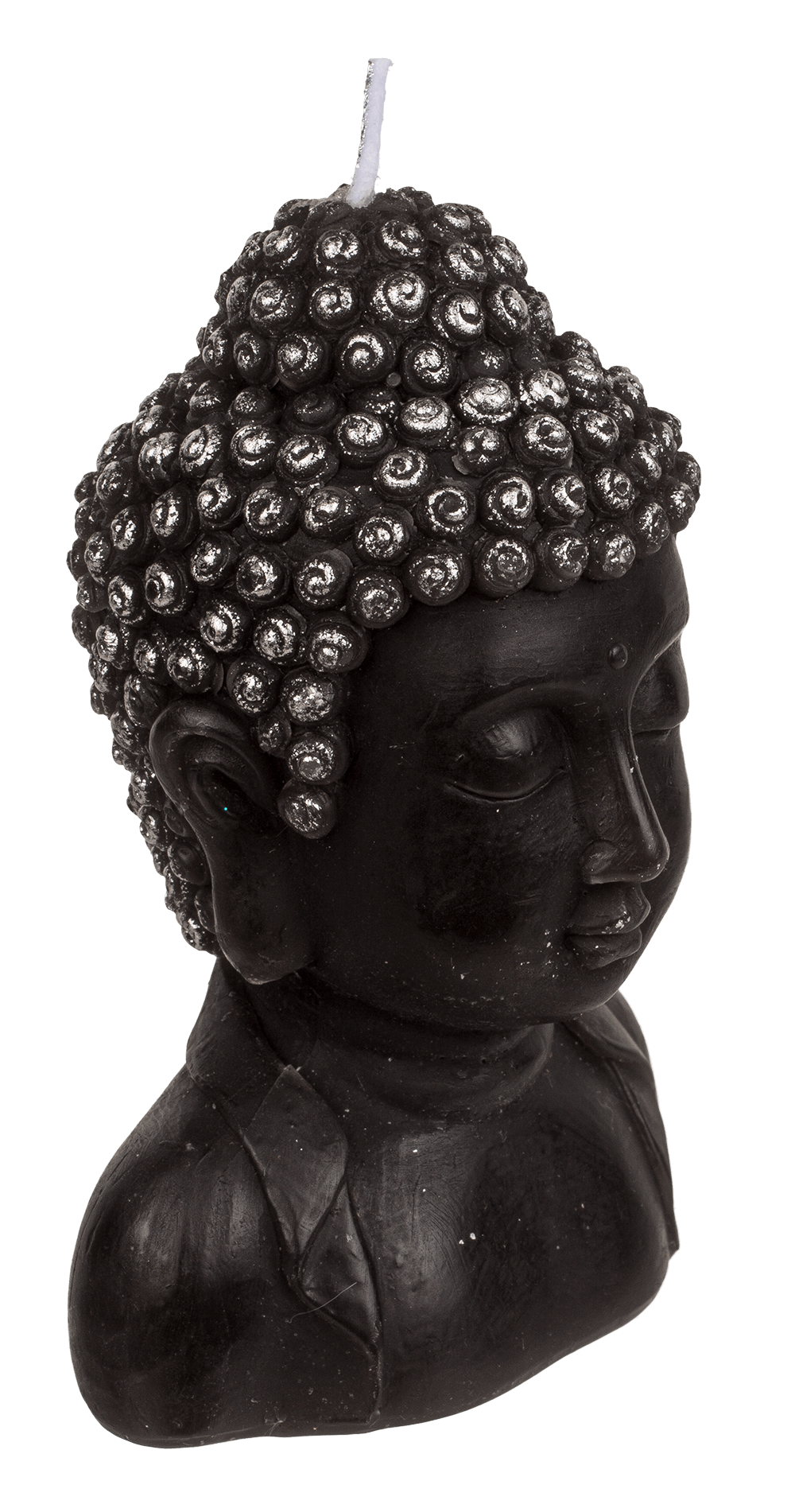 Candle, Buddha head, ca. 8 x 6,5 x 12,5 cm,