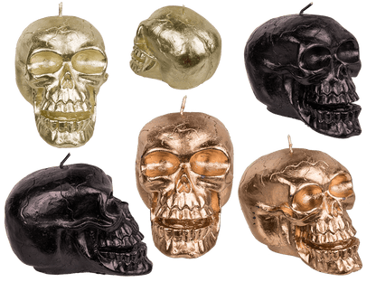 Candle, skull, ca. 12 x 7,5 x 8,5 cm,