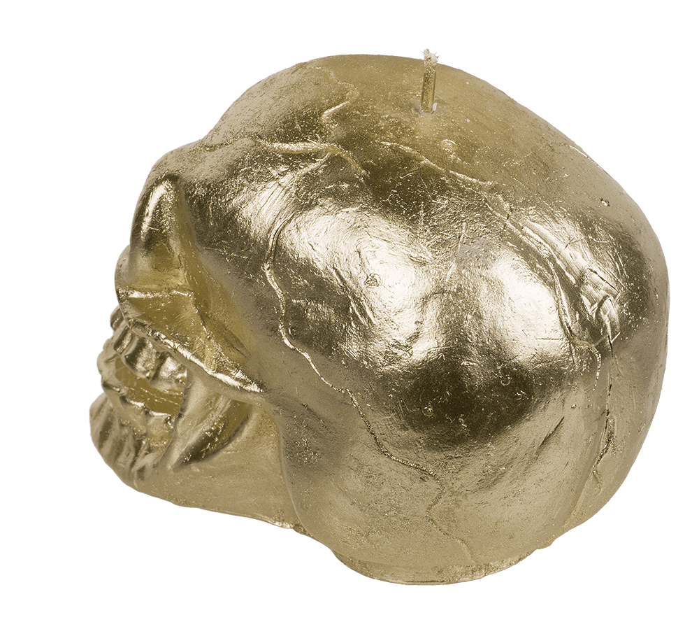 Candle, skull, ca. 12 x 7,5 x 8,5 cm,