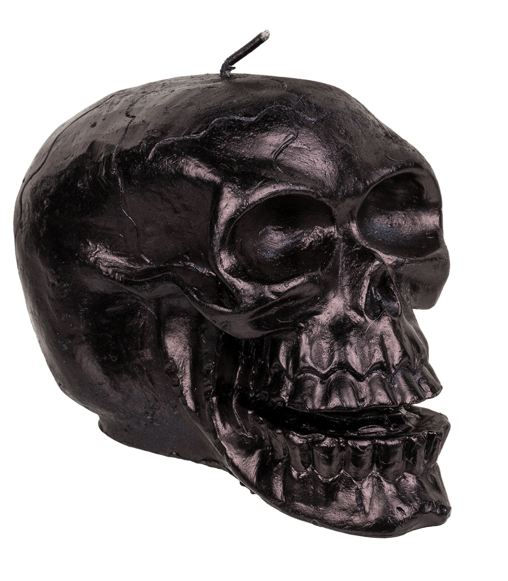 Candle, skull, ca. 12 x 7,5 x 8,5 cm,