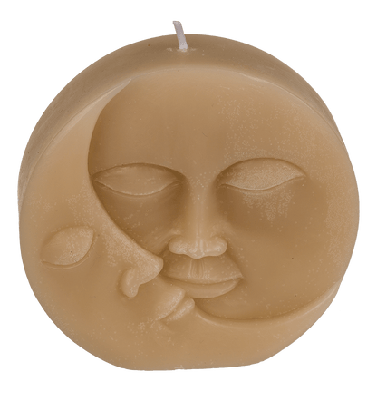 Candle, sun & moon, ca. 10 x 3 cm,