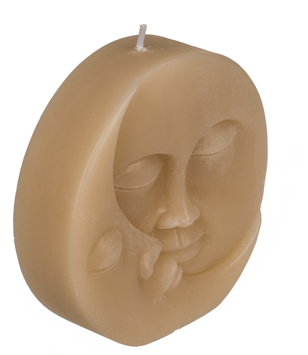 Candle, sun & moon, ca. 10 x 3 cm,