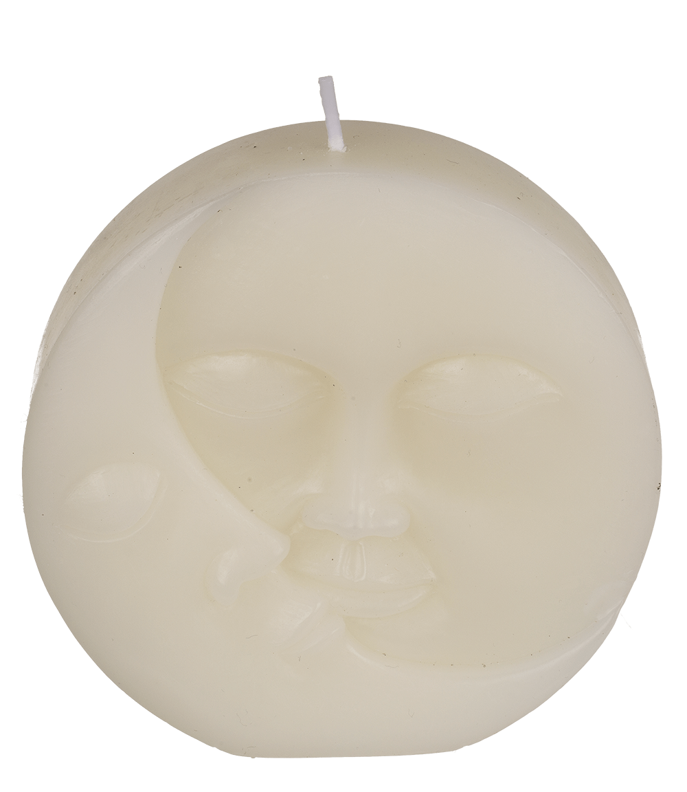 Candle, sun & moon, ca. 10 x 3 cm,