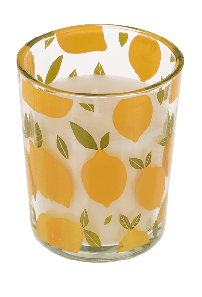 Candle in glass, Summertime, ca. 5,5 x 6,5 cm,