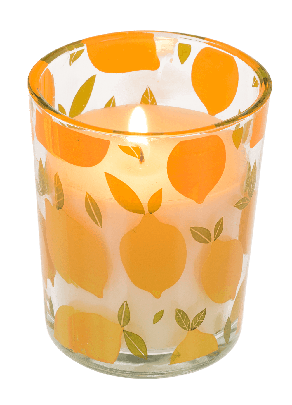 Candle in glass, Summertime, ca. 5,5 x 6,5 cm,