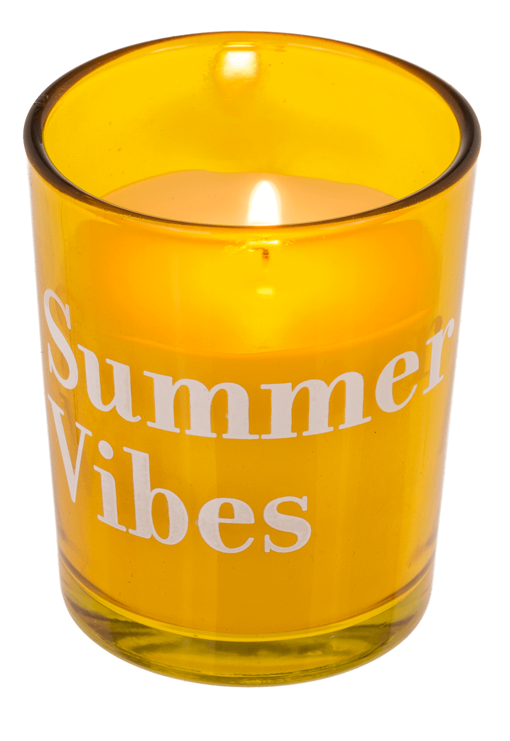 Candle in glass, Summertime, ca. 5,5 x 6,5 cm,