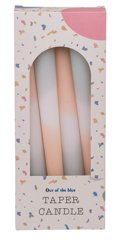 Taper candle with colour gradient, Pastel,