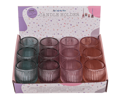 Glass tea light/candle holder, 2 in 1,